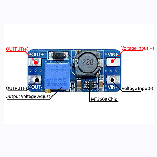 MT3608 DC-DC 2A 2~24V in / 5~28V out